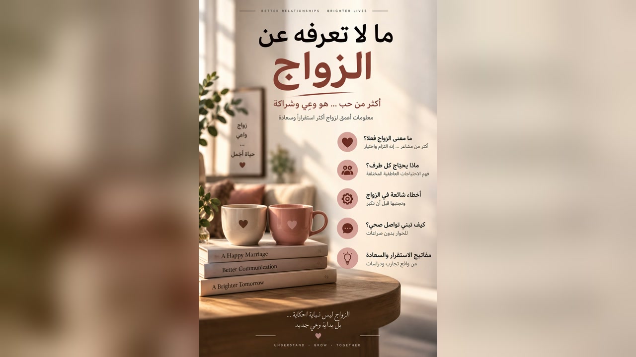 دورة ما لا تعرفه عن الزواج